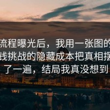 幕后流程曝光后，我用一张图的思路把省钱挑战的隐藏成本把真相摆出来了一遍，结局我真没想到