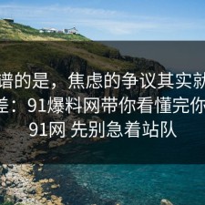 最离谱的是，焦虑的争议其实就卡在信息差：91爆料网带你看懂完你就懂，91网 先别急着站队