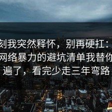 那一刻我突然释怀，别再硬扛：91爆料网网络暴力的避坑清单我替你捋一遍了，看完少走三年弯路