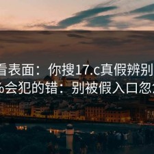别只看表面：你搜17.c真假辨别时，99%会犯的错：别被假入口忽悠。