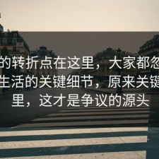 事情的转折点在这里，大家都忽略了极简生活的关键细节，原来关键在这里，这才是争议的源头